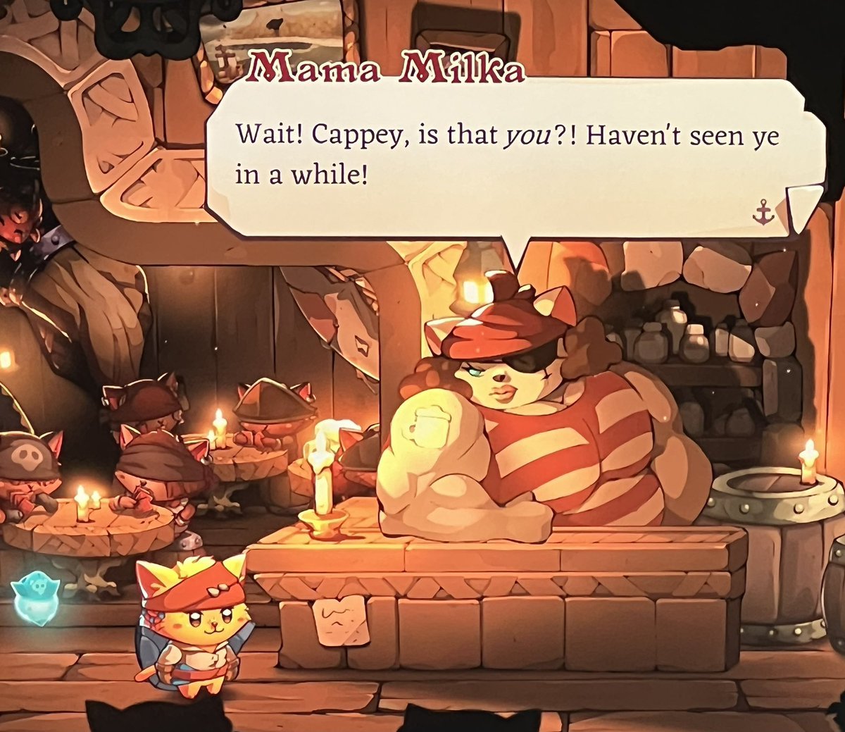 RealtorRottie's tweet photo. I don't think anyone in this community has ever played Cat Quest 3 as there's no sexy art of this big, pirate, tavern owning muscle mommy. https://t.co/etaYmwiPdz