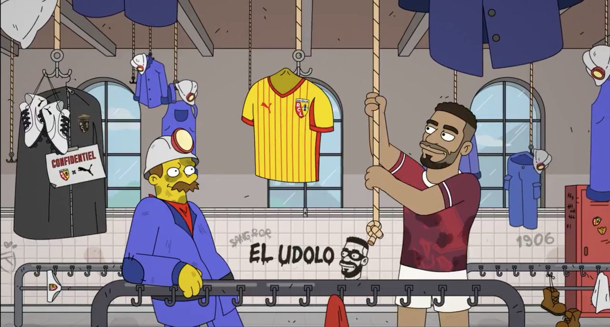 Noxyol_'s tweet photo. L'équipe communication du @RCLens qui avait tout prévu pour le maillot Sainte Barbe dans la vidéo d'arrivée de @MatthUd_ 🥲 
On l'avait sous les yeux depuis le début #FiersDEtreLensois #SainteBarbe #RCLens https://t.co/YFGPnAMdls