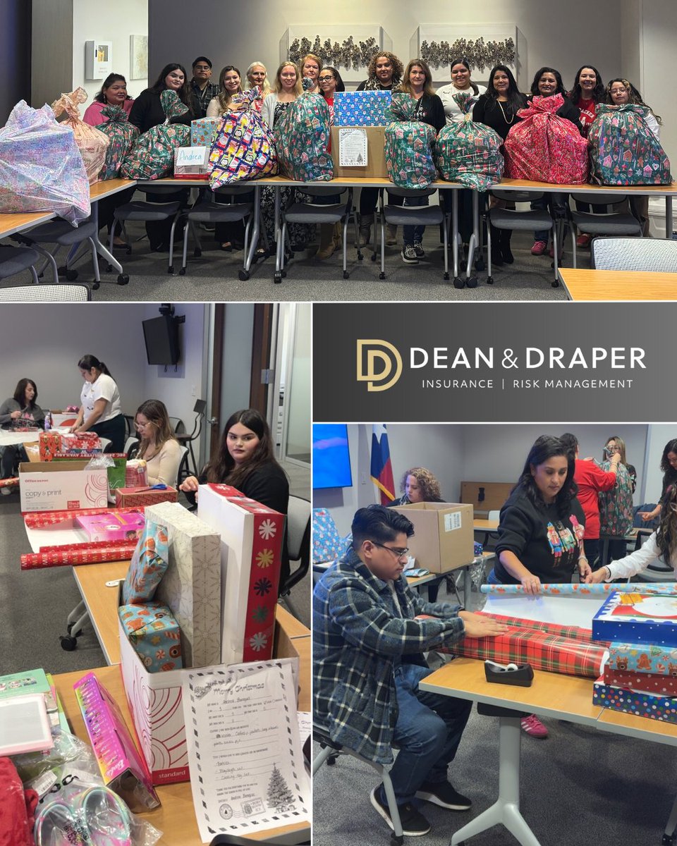 deananddraper's tweet image. This year our office participated in a community project sponsoring 10 students for the holidays. We value the opportunity to make a positive impact in our community! 🎁 
#DeanAndDraper #HoustonTexas #Insurance