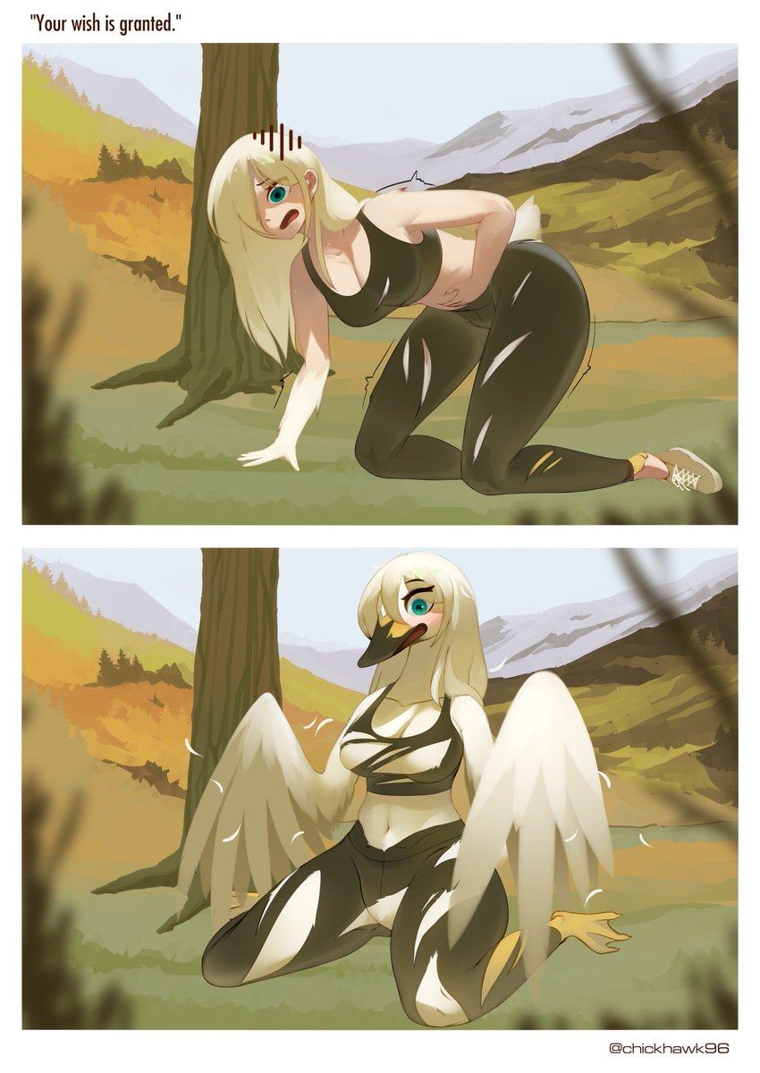 chickhawk96's tweet photo. Commission work @FrogDefiant 

"Wish I could fly like that bird." https://t.co/QYYjX10KWT