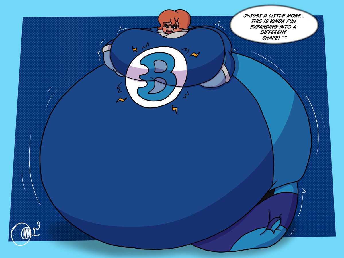 CrescentInflat's tweet image. Blimpette experiments with inflating her body into a different shape!

Seems like she's enjoying the results.