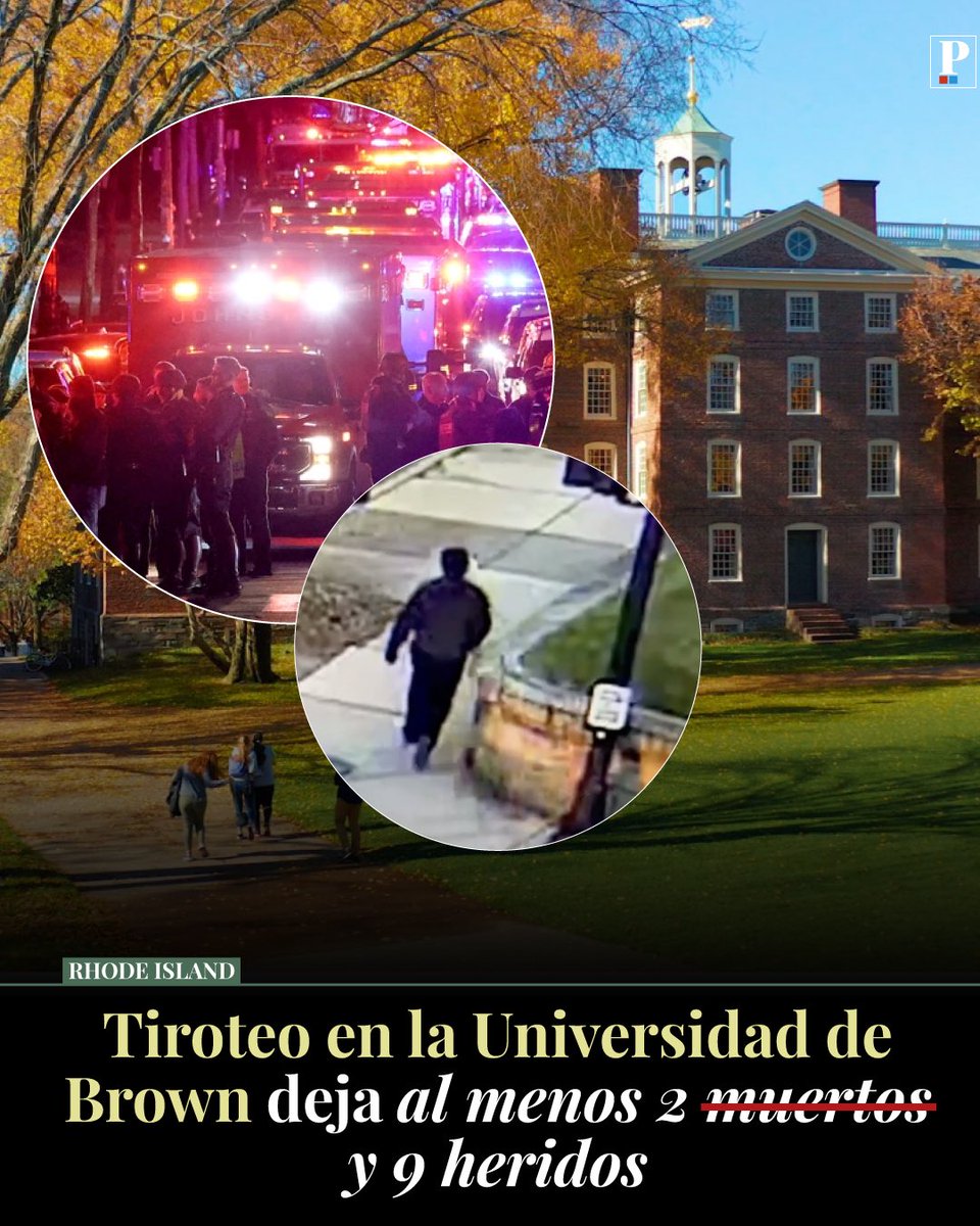 ¿Qué pasó este fin de semana? 🤔

🚨 #RHODEISLAND, Sábado 13 de Diciembre 2025. Un tiroteo en la Universidad de Brown, en Rhode Island, ha dejado al menos dos personas muertas y nueve heridas. La policía está investigando el incidente.