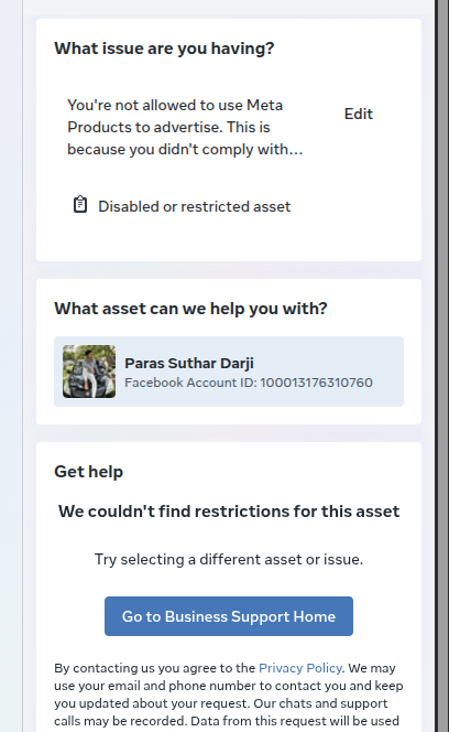 er_psd's tweet photo. Tried to reach to Facebook business for almost 1 month no response. very pathetic support i have 5+ businesses 6 whatsapp business account and now nthing is accesible
#whatsapp @Meta @MetaforDevs @facebook @WhatsApp https://t.co/nJAhQOiird