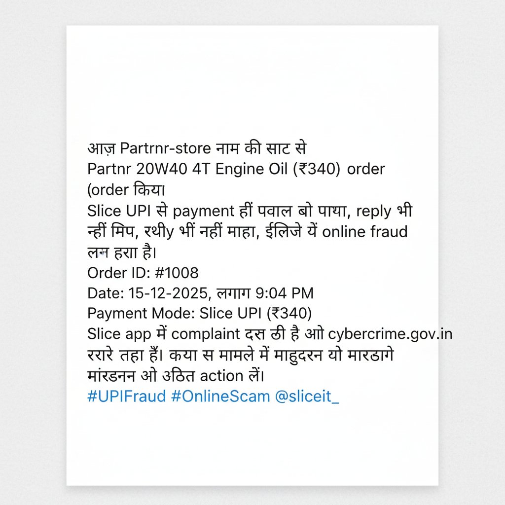 Palsandeep2004's tweet photo. Please help me @sliceit_ @Cyberdost @jagograhakjago #UPIFraud #OnlineScam #CyberCrime
@NPCI_NPCI @slicebank https://t.co/H2uFFjhYko