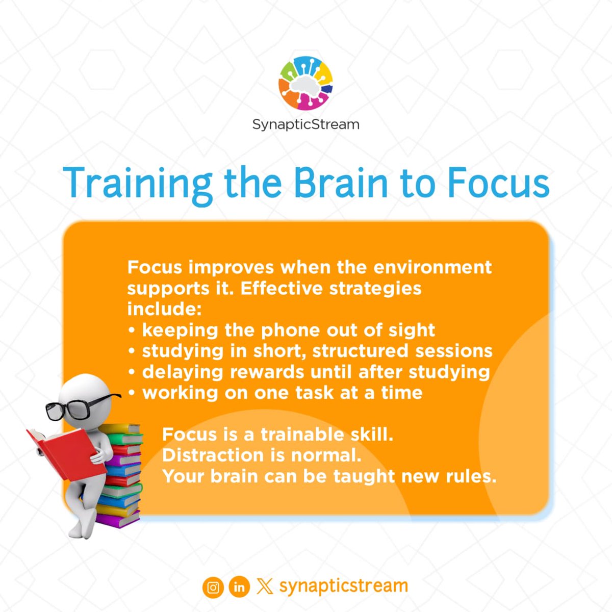 SynapticStream's tweet photo. Focus isn’t about willpower alone, it’s about understanding your brain. So, you’re not lazy; your brain is just wired to chase quick rewards. 😉

#Neuroscience #Focus https://t.co/99E085AMly