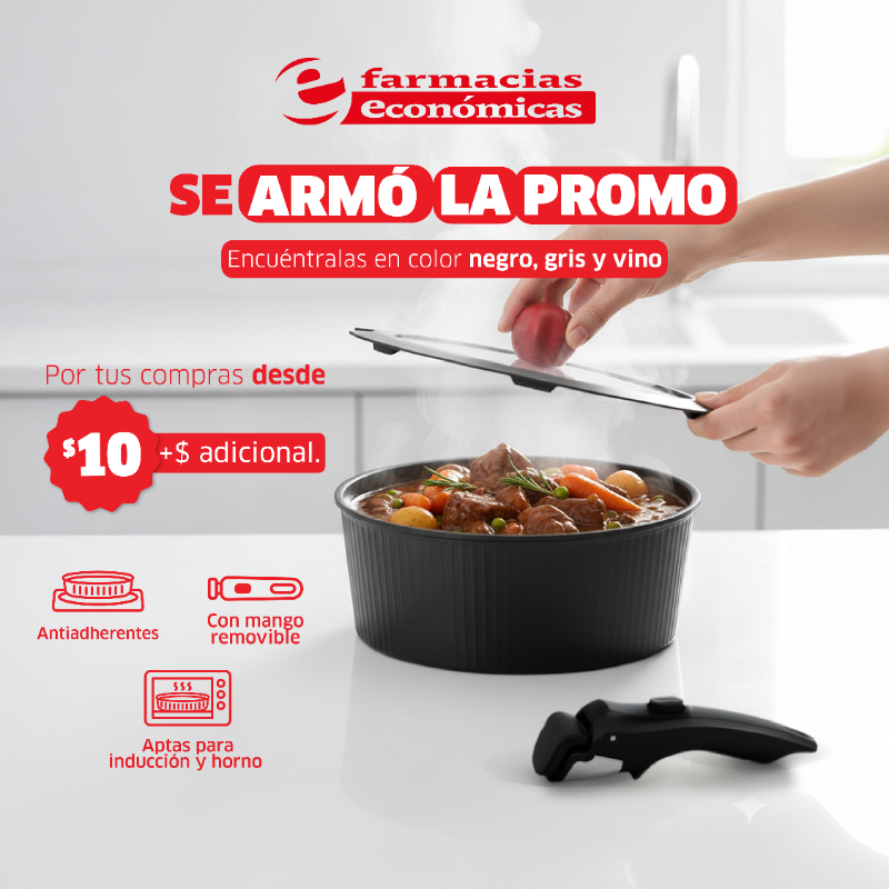 EconomicasEc's tweet photo. ¡No te puedes perder esta promo que renovará tu cocina! Cambia tus ollas y sartenes con tus compras desde $10 más adicional.  

*Aplican términos y condiciones promoción válida hasta el 6 de enero de 2026. El sorteo se realizará el 12 de enero de 2026.
