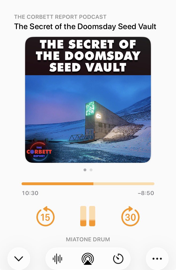 devinsrose's tweet image. Newest Corbett Report podcast episode on the surprising supporters of the Svalbard Global Seed Vault.

Same seed vault that plays a key role in my novel, Chasing the Seeds!