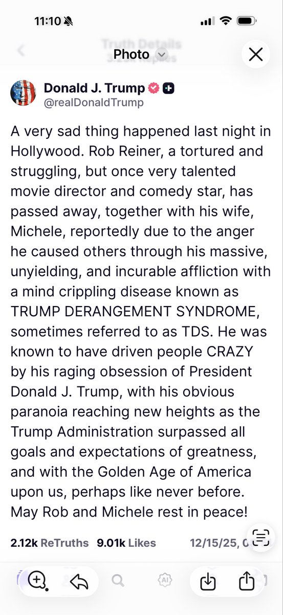 This is wrong on so many levels… just so unpresidential and not right. Just mourn the tragic loss of life and if you can’t say anything good say nothing at all…