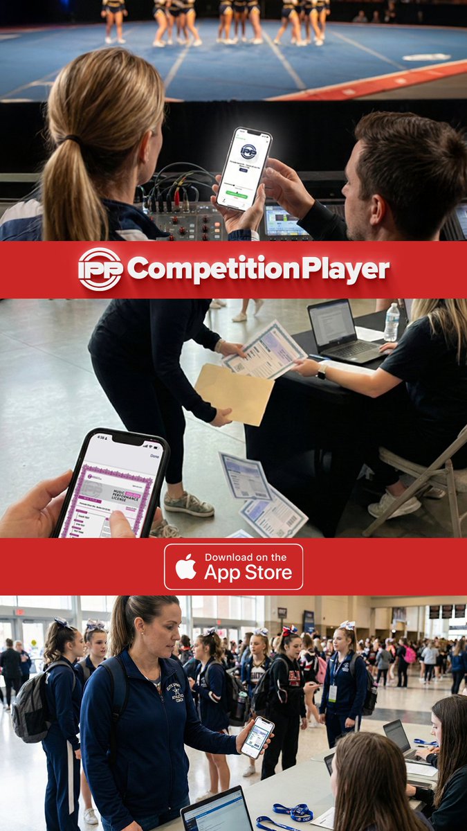 IPPMusic's tweet image. We've updated our iOS app, "Cheer Competition Player", with new features! Practice mode now features looping so you can play a particular section of your mix over and over, and a button to back up one 8-count quickly. 📷 Check it out today! apps.apple.com/.../cheer-comp…