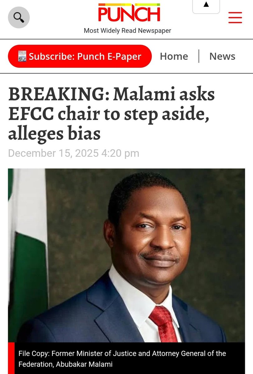 How this man became S.A.N should be investigated. At best, he should be a charge and bail assistant lawyer at a magistrate court. Is the EFCC Chairman a Judge? Only a Judge can be accused of bias. The EFCC Chairman will work on the result of his investigation, and it is your