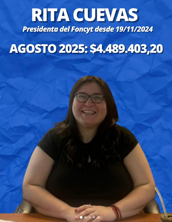 ArielBiologist's tweet photo. Si necesitan a quien bardear, en vez de a los científicos del GEMPA, tienen a Rita Cuevas, directora del fondo usado en los PICT y quien se asegura cada día de dejar a los científicos más precarizados que ayer. Y salvo los becarixs de Agencia, nadie habla de ella y la liga gratis https://t.co/CnBXC9XQPP