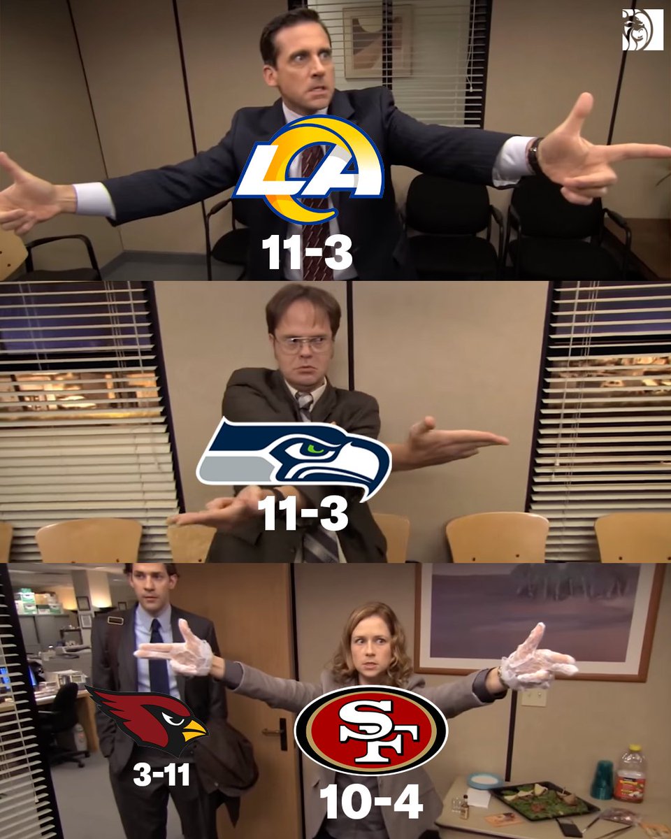 BetMGM's tweet image. The current state of the NFC West