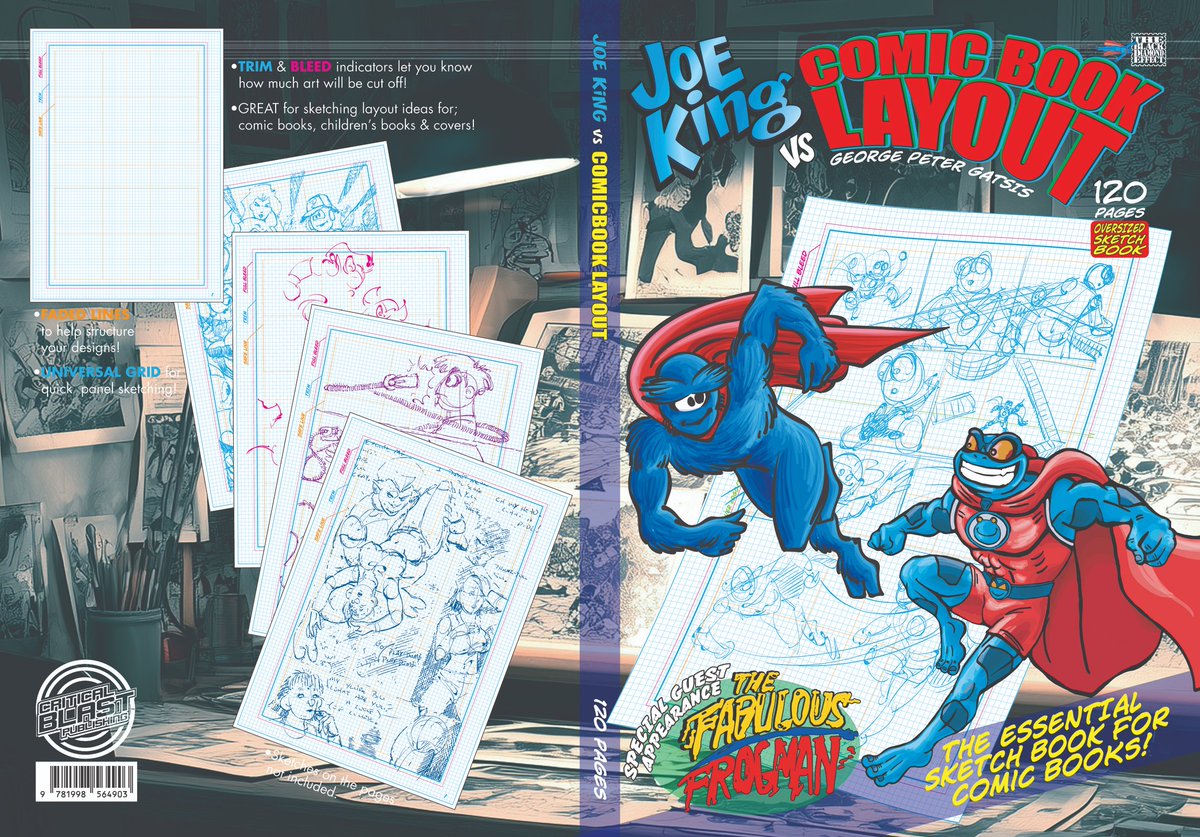 CG_FrogTony's tweet photo. Here it is! The Joe King Vs Comic Book Layout sketch book featuring The Fabulous Frogman! Available in hardcover($60), Oversized A4($40), and Digest($20) size!

https://t.co/oGqpb5qfTB

https://t.co/UKOcS93gyO

https://t.co/urWbj2v4kT https://t.co/KPY1TlVxHt
