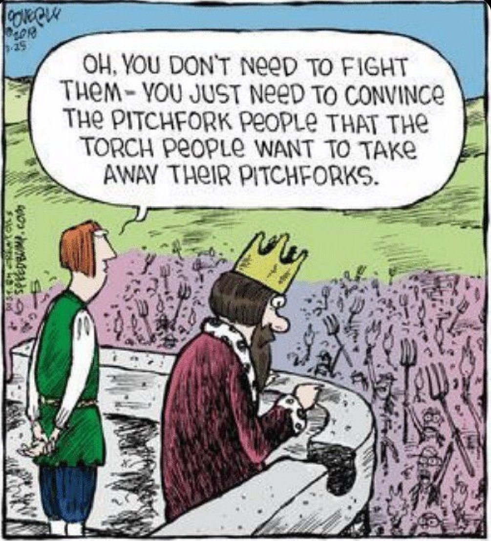 The most frustrating part is watching ignorant people fighting each other instead of the ones responsible.