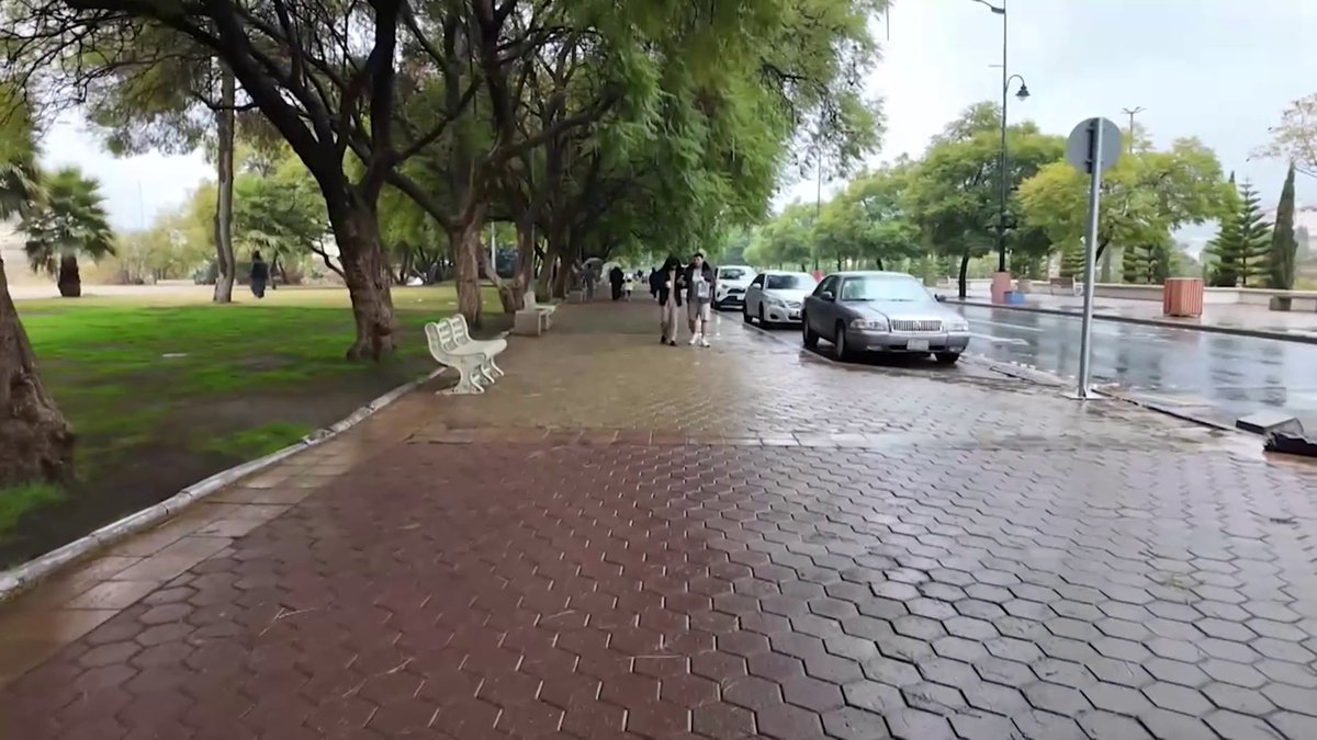 تساقط الأمطار على مدينة أبها. بعدسة محمد حبتر 