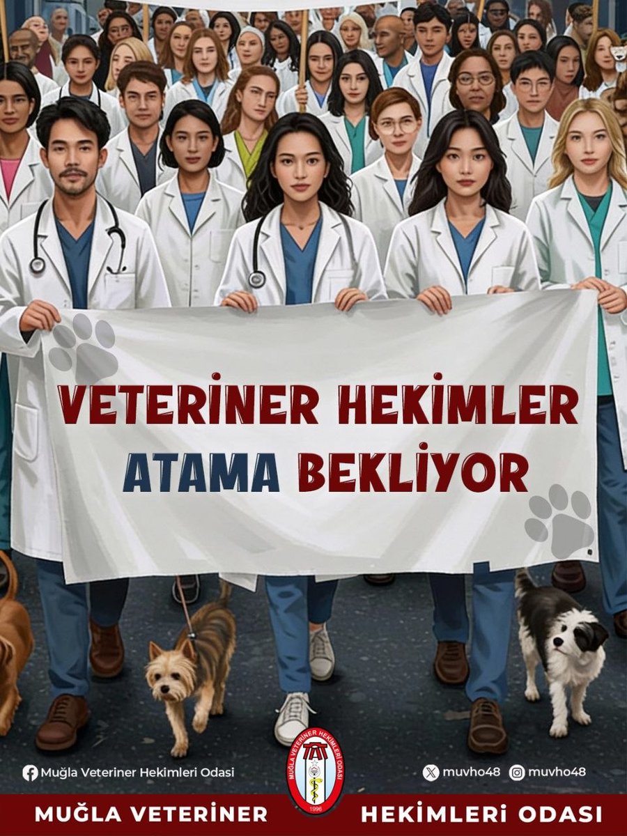 Zoonotik hastalık tehdidinin arttığı ülkemizde, Veteriner Hekimlerin sahada aktif bulunması hayati önem taşımaktadır.
Buna rağmen binlerce meslektaşımız ile atama bekliyoruz.
#BütçedeVetHekimeAtama
<a href="/ibrahimyumakli/">İbrahim Yumaklı</a> <a href="/serafeddinkilic/">Şerafettin Kılıç</a> <a href="/AliKARAOBA/">Dr. Ali KARAOBA</a>