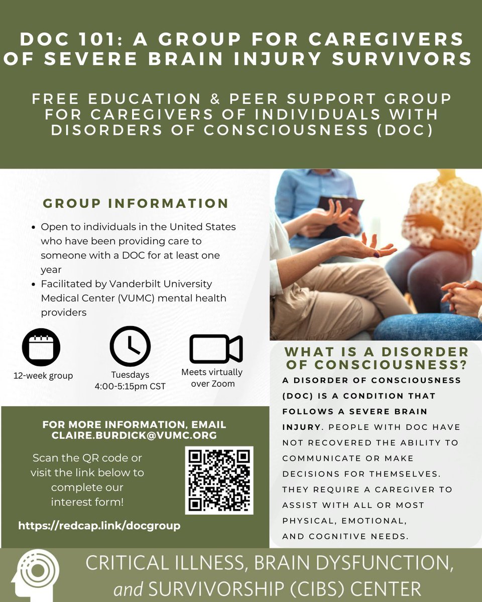 BrainLineMil's tweet image. DOC 101: A Free Education and Support Group for caregivers of severe brain injury survivors.