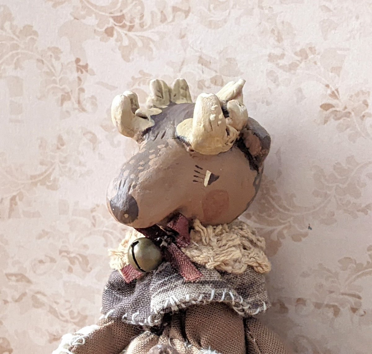 moose inspired doll; for sale within shop early wintertime 2025