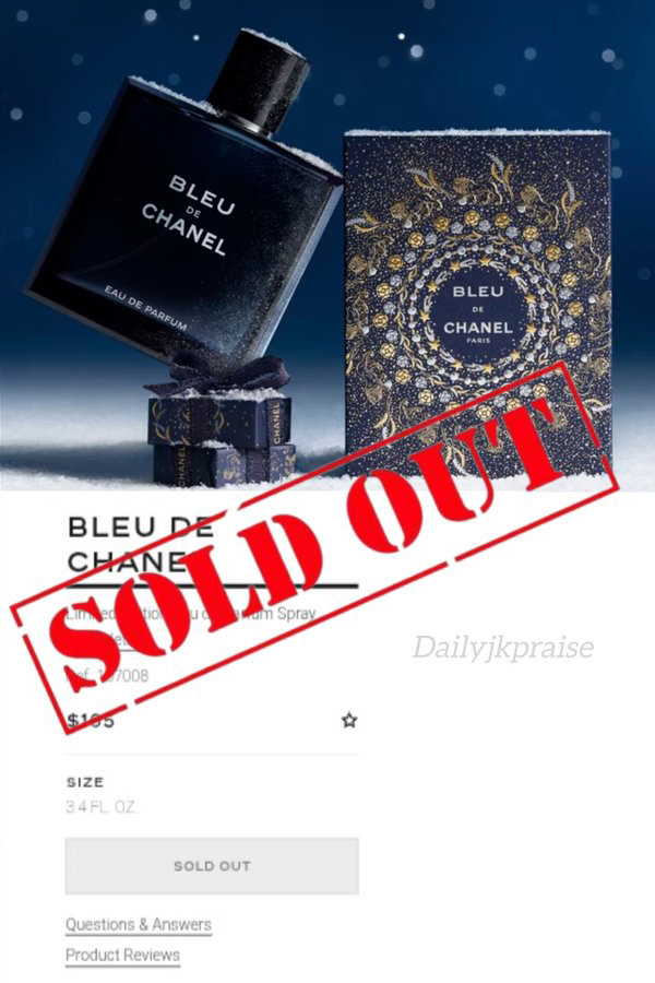 #JUNGKOOK’s favourite perfume ‘BLEU DE CHANEL’ (Limited-Edition Eau de Parfum Spray) is now SOLD OUT on the CHANEL official website! 💪🕺🏻ↄc🧴❌⛔🔥👑💜

SOLD OUT KING JUNGKOOK  #JUNGKOOKxCHANELBEAUTY #JungkookForChanelBeauty #정국