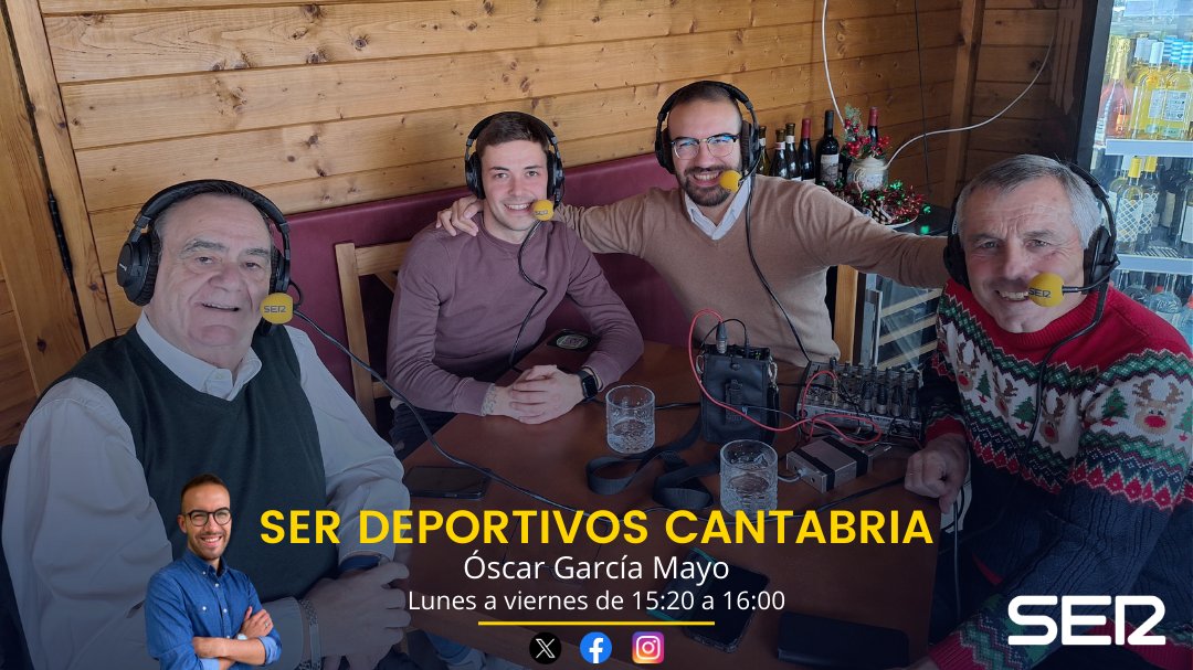 📻 <a href="/SERDeportivos/">SER Deportivos</a> Cantabria (15/12/25) con <a href="/OskarGarcia16/">Óscar García Mayo 🎙</a>

🍽️ Desde La Nueva Casa del Médico

🎧 cadenaser.com/audio/ser_cant…

⚽️ Postpartido #RacingLeganés (1-1)
🎙️ Declaraciones de JAL
🗣 #ElSanedrín con <a href="/edubermudezz/">Edu Bermúdez Dapena</a>, Antonio Carriazo, <a href="/MAGonzalezVega/">Miguel Ángel González Vega</a> y <a href="/jonathanlop45/">Joniñho</a>