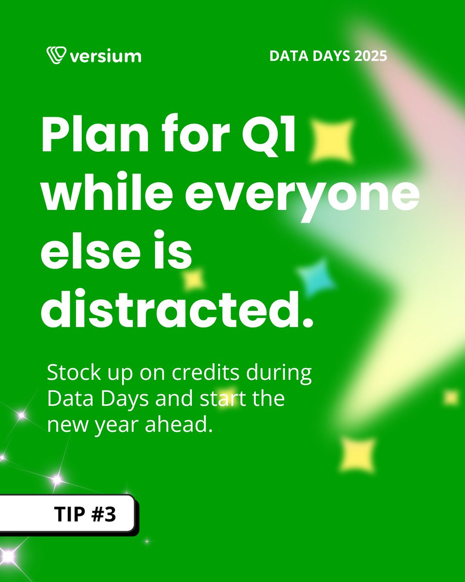 versiumsocial's tweet photo. 📬 Holiday Campaign Tip #3
Data Days ends Jan 1. Don't miss out: https://t.co/WjhuL9W97h

#VersiumDataDays #MarketingDeals #DataTechnology #DataEnrichment https://t.co/EcpYgLw6H7