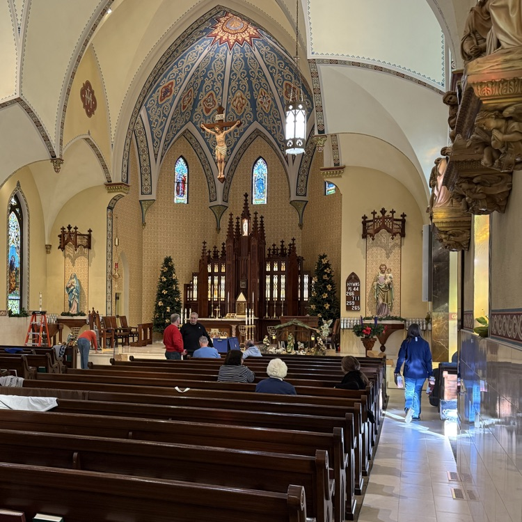 OLLPittsburg's tweet photo. Our stewardship elves are busy this morning getting our church ready to celebrate Christmas! From wreaths to candles, every detail reflects joyful hearts. Come, Lord Jesus! 🎄 https://t.co/vvzfEggr52