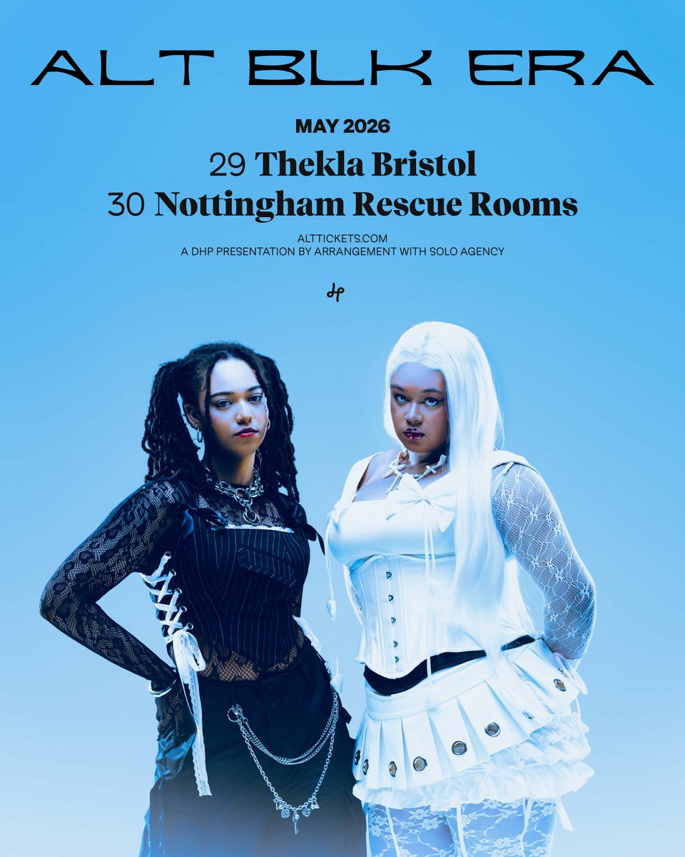 alttickets's tweet photo. NEW/ Winners of the 2025 MOBO Award for Best Alternative Music Act, @ALTBLKERA have announced shows at @theklabristol and @rescuerooms in May!

Tickets go on sale this Wednesday at 5pm, set a reminder: https://t.co/j4tiUQ9cb1 https://t.co/SfhsY9kpgT