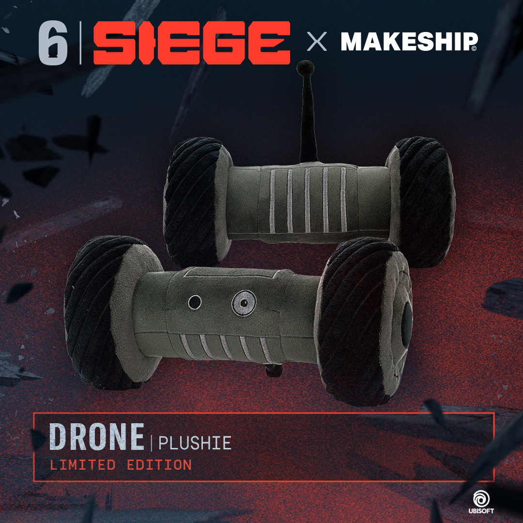 With the 10th anniversary of Rainbow Six Siege fully underway, we've partnered with Makeship to bring you three brand new plushies: Sledge, along with his iconic Sledgehammer and everyone’s favorite military surveillance tool: the Drone.

You can pre-order these plushies for a