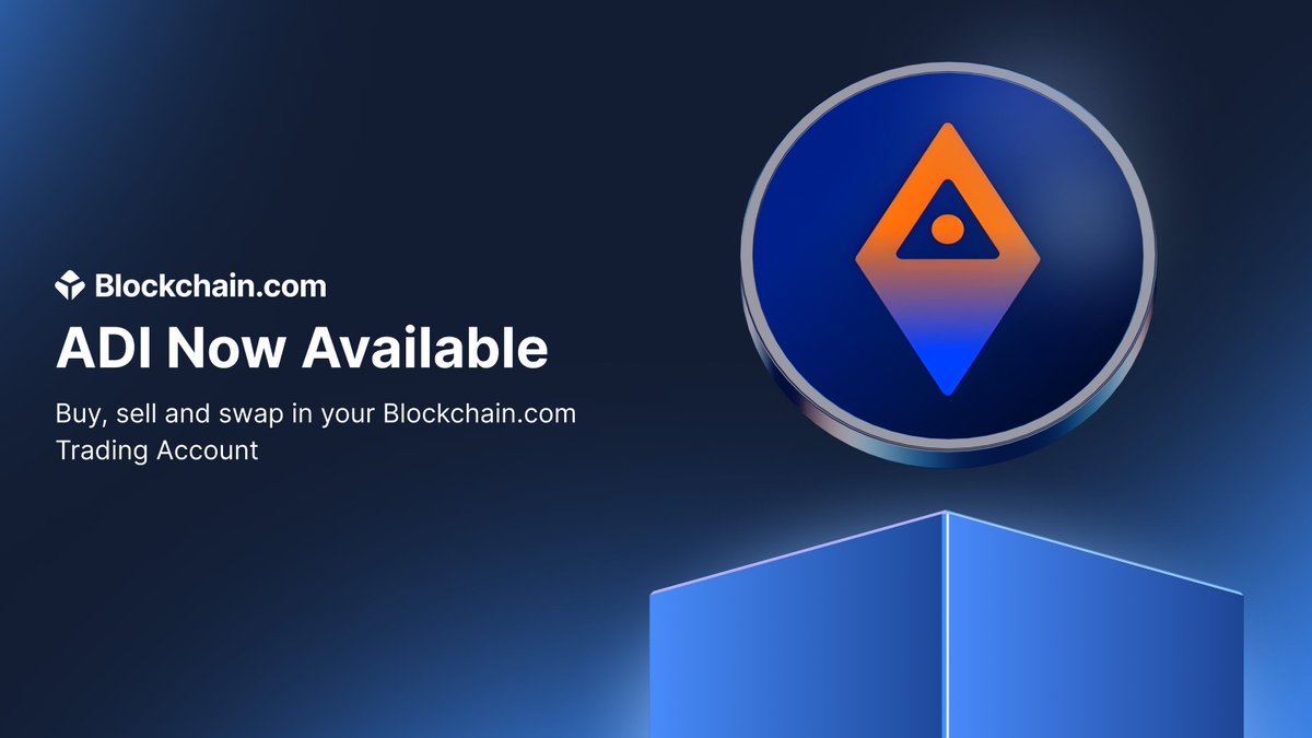 blockchain's tweet image. 🚀 $ADI is now available in your Blockchain.com Trading Account.

Explore the first institutional L2 in MENA, set to become the settlement rails for the UAE’s dirham-backed stablecoin.

Learn more 👉 blockchain.com/blog/posts/adi…

@ADIChain_