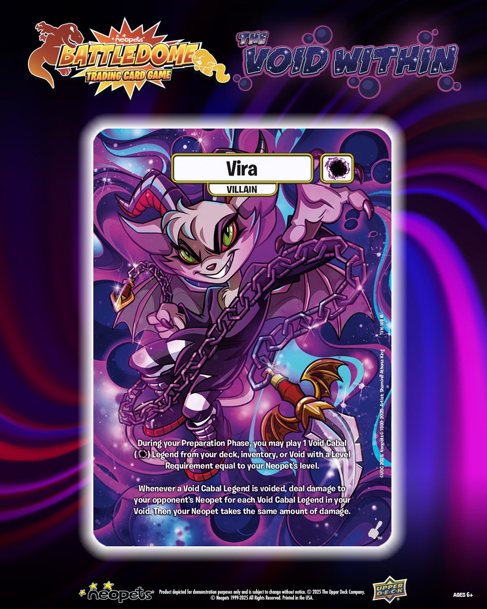 UpperDeckEnt's tweet photo. Vira is back, and this time she's brought trouble with her! Will you try to stop her and the void creatures, or utilize her in the fight for power? https://t.co/jYpJkvoVil