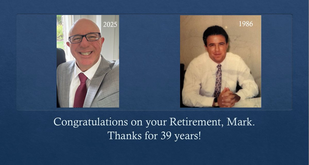 KManningMS's tweet photo. From his first year to year 39, Mark Zunick gave his all to this firm, our team, and most importantly, his clients. We're proud to celebrate his remarkable career and excited for the chapter ahead. Congratulations on your retirement! https://t.co/BeSUnRXWIs