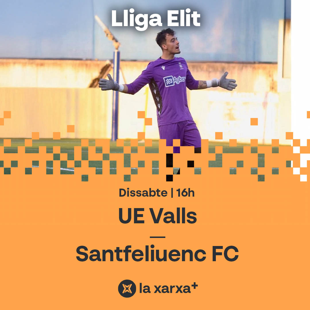 🔜 Aquest dissabte al futbol de l’#EnjocTV...

⚔️ El segon classificat rep els del Baix Llobregat, que volen sortir del perill!

⏰ 16h
⚽ <a href="/UEValls/">Unió Esportiva Valls</a> 🆚 <a href="/SantfeliuencFC/">Santfeliuenc Futbol Club</a> 
🏆 #LligaElit

❤ Passió pel nostre futbol!

📺💻📱📡 A <a href="/laxarxames/">La Xarxa+</a>!
#futbolcat