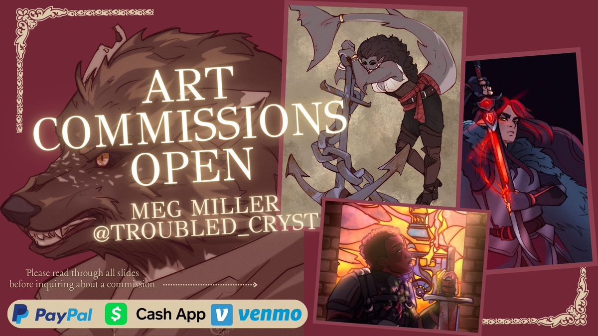 troubled_cryst's tweet photo. COMMISSIONS OPEN!! (Unfortunately won’t be done before Christmas) 
First come first serve! More slides below!
#commissionsopen https://t.co/NKokchj9U5