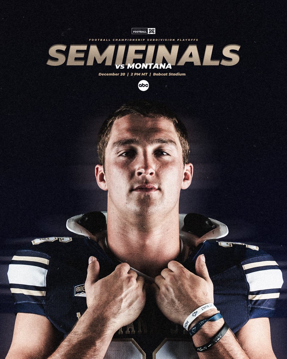 MSUBobcats_FB's tweet photo. SEMIFINAL IN BOZEMAN.

🆚 Montana
📍 Bobcat Stadium
🕕 2 PM
📺 ABC

#BobcatBuilt https://t.co/iaF0xA8kdr