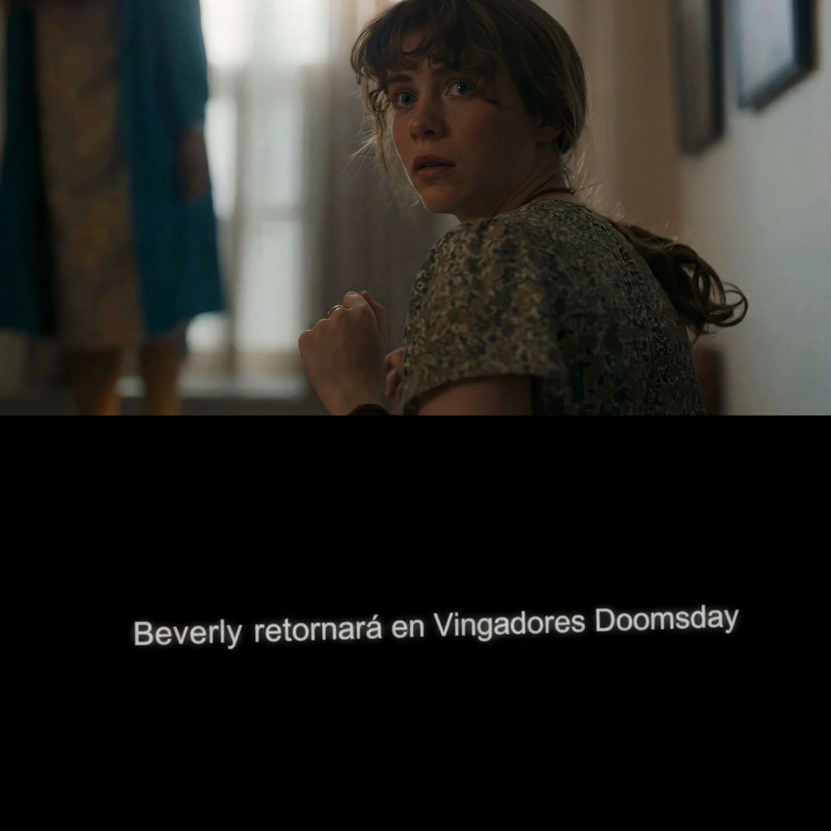 🚨 A cena pós créditos de #ITBemVindosADerry confirmou a Beverly em 'Vingadores Doomsday'.