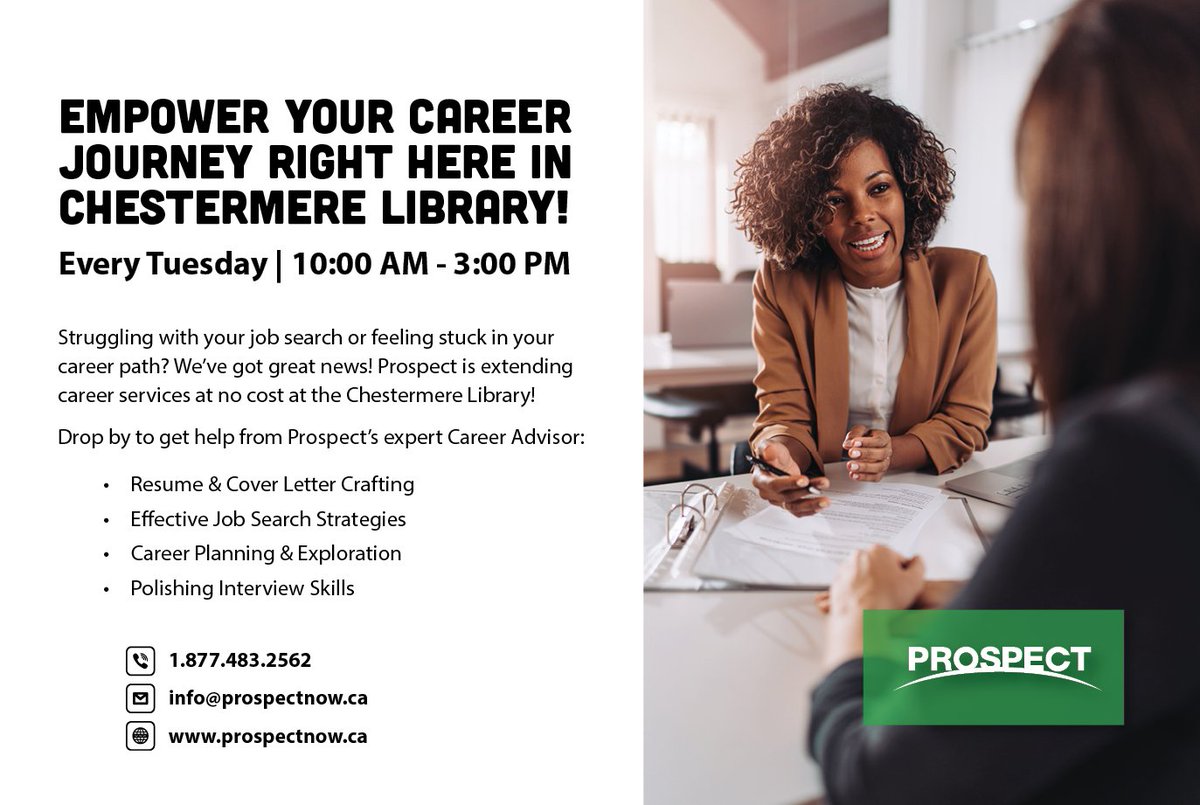 Join Prospect at the Library every Tuesday for FREE!