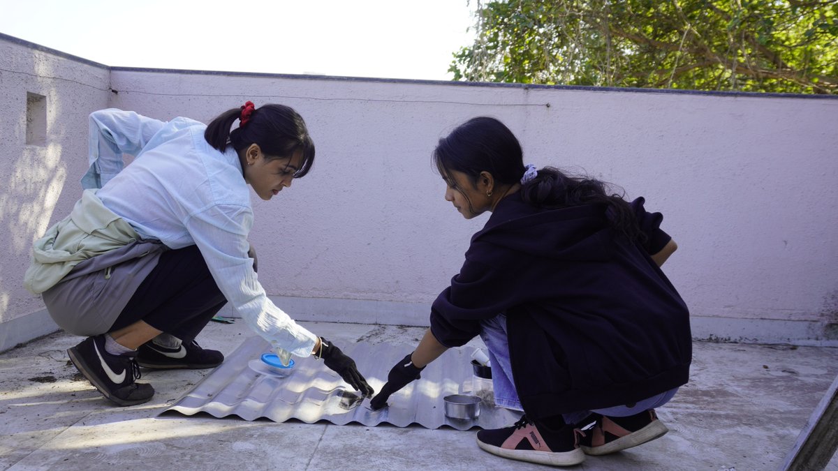 MEERsrm's tweet image. The Indian team conducting on-site experiments with sustainable glue options for future installations. Hands-on trials like these help refine materials, improve durability, and ensure our cooling solutions remain low-impact and climate-conscious.
#Climatesolutions #Sustainable