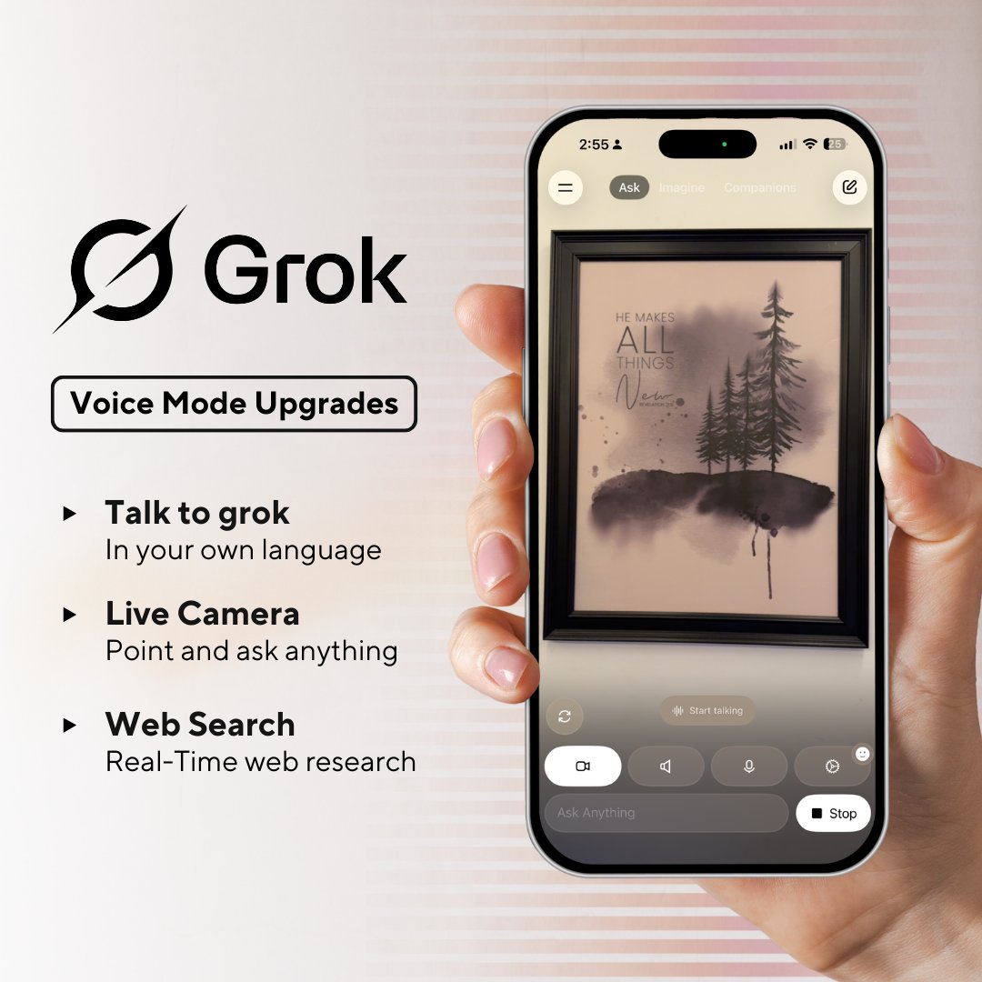 XFreeze's tweet image. Just point your camera at anything and ask, “What am I looking at?”
Grok analyzes it instantly and explains it in detail

Scan notes, places, paintings, documents, or even translate languages - whether you’re studying, working, traveling, cooking or just trying to understand…