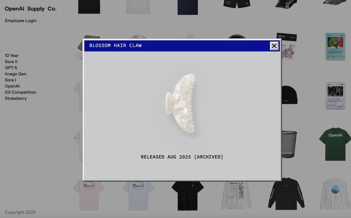 Had no idea I needed an OpenAI hair clip this desperately