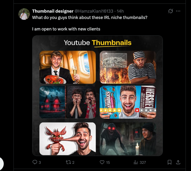 Please report both accounts. He is stealing other designers’ thumbnails  posting them as if they were his own. He has stolen my design as well, along with designs from other creators.

Thief ID's
ID 01: x.com/hamzakiani9702…
ID 02: x.com/HamzaKiani1613…
