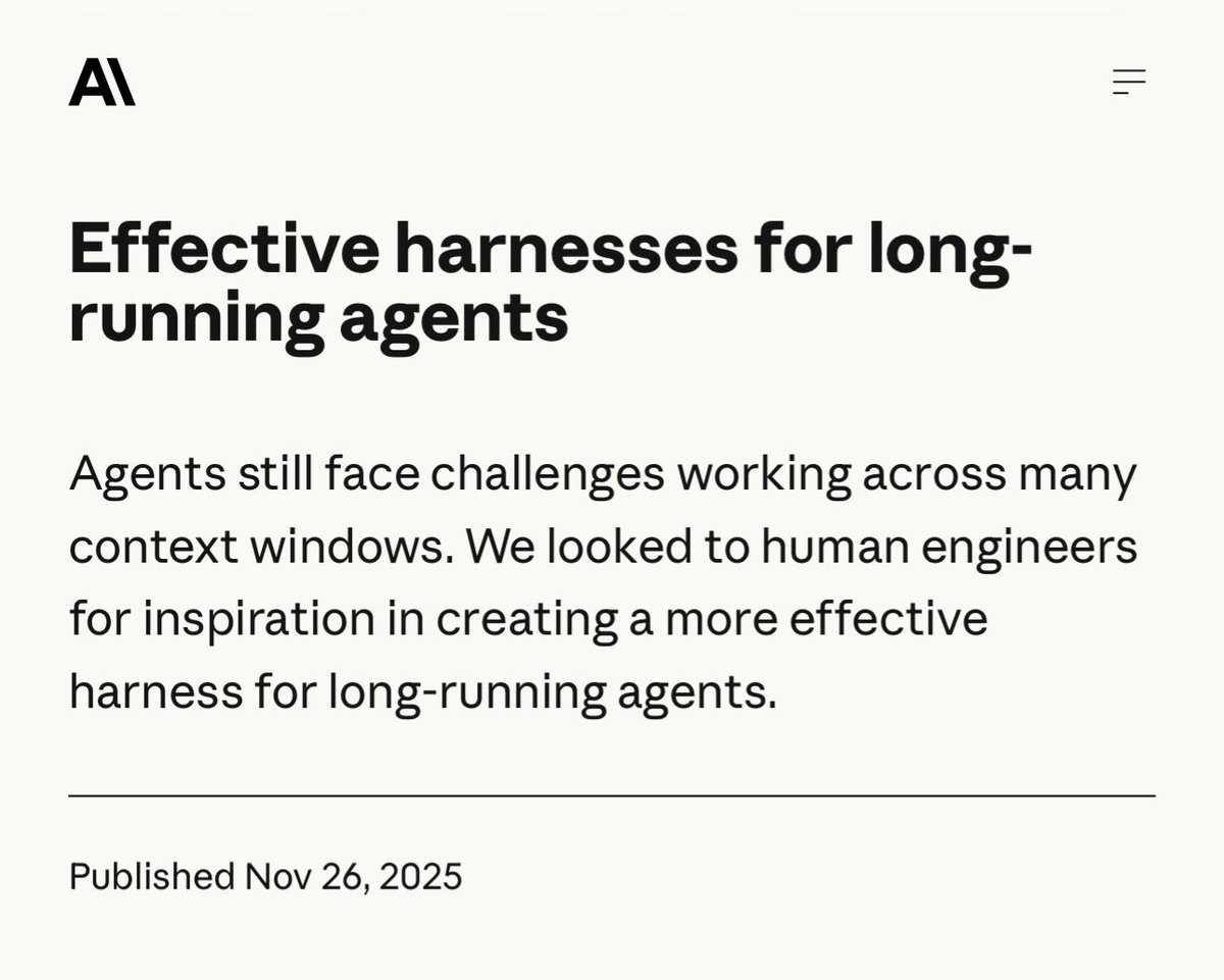 Anthropic agent harness page