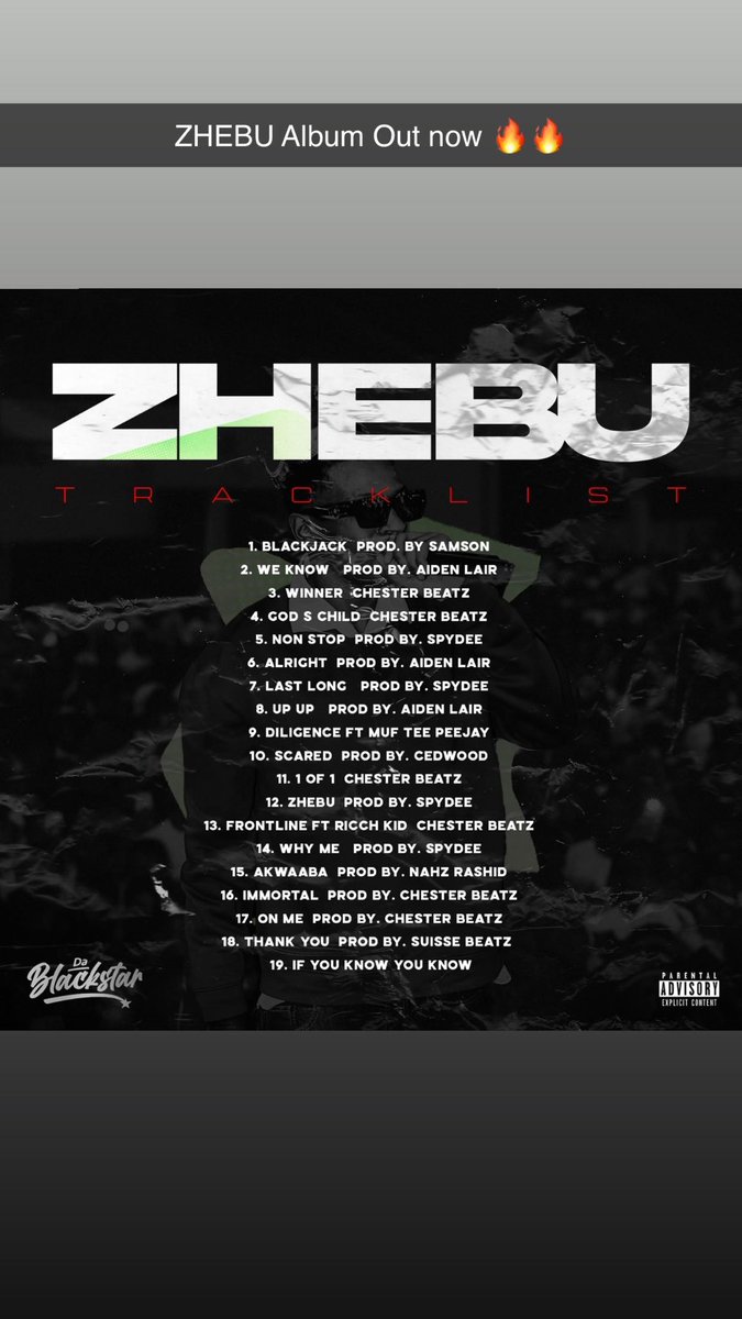 aminulion_'s tweet photo. Track 5, 7,  12, 14  , mad Tunes! 

Zhebu by @blackstar_da OUT 🔥🔥 https://t.co/upcSJRDb6U