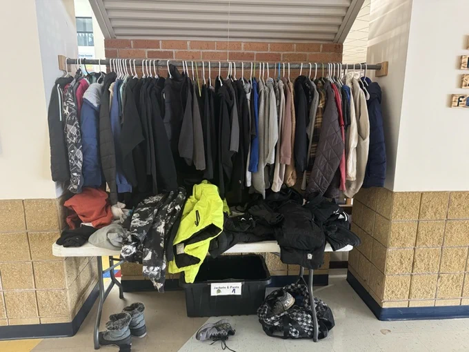 Sweatshirts, sweatpants, coats, snow pants, boots, shoes… If your child is missing something, please have them take a peek by the end of the week before it’s all donated.