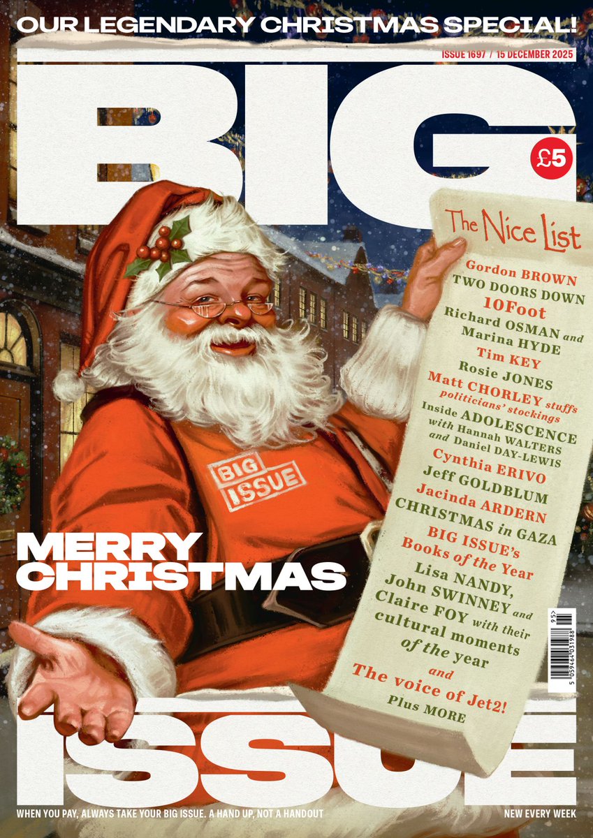 johnbirdswords's tweet photo. Our legendary @BigIssue Christmas special is on sale now.

When you buy your magazine, remember to take it. This may support the vendor financially, but you fail to support the whole reason why they have become vendors of Big Issue in the first place - to work, not beg. https://t.co/l8OD7kkKmm
