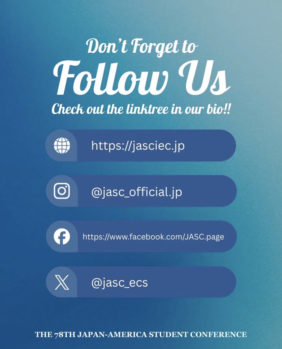 jasc_ecs's tweet photo. 【第78回日米学生会議 医薬獣看福祉系専攻
学生対象説明会実施のお知らせ】
この度、第78回日米学生会議 医薬獣看福祉系専攻学生対象説明会を実施いたします。
【日時】2025年12月20日（土）21:00～22:00
#第78回日米学生会議 #JASC78 #薬学部 #医学部 #看護学科 #獣医学部 https://t.co/G3vNmjsCkZ