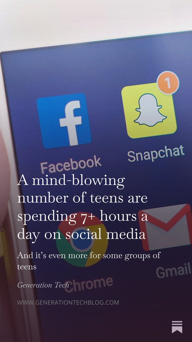 Social media is now a full-time job for a shocking number of teens, and it's even more among the most vulnerable. What a staggering loss of potential.
generationtechblog.com/p/the-mind-blo…