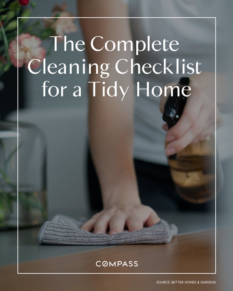 rhodesgrouptx's tweet image. A tidy home feels as good as it looks ✨ Refresh and reset with a quick cleaning checklist and start the season with a clean slate. A little organization goes a long way.

#TheRhodesGroup #CompassDFW #HomeTips #CleanHomeChecklist #CompassParkCities