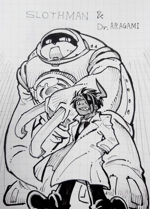かっこいい魔人とかわいいボスキャラを描きました。
#オウ画 
