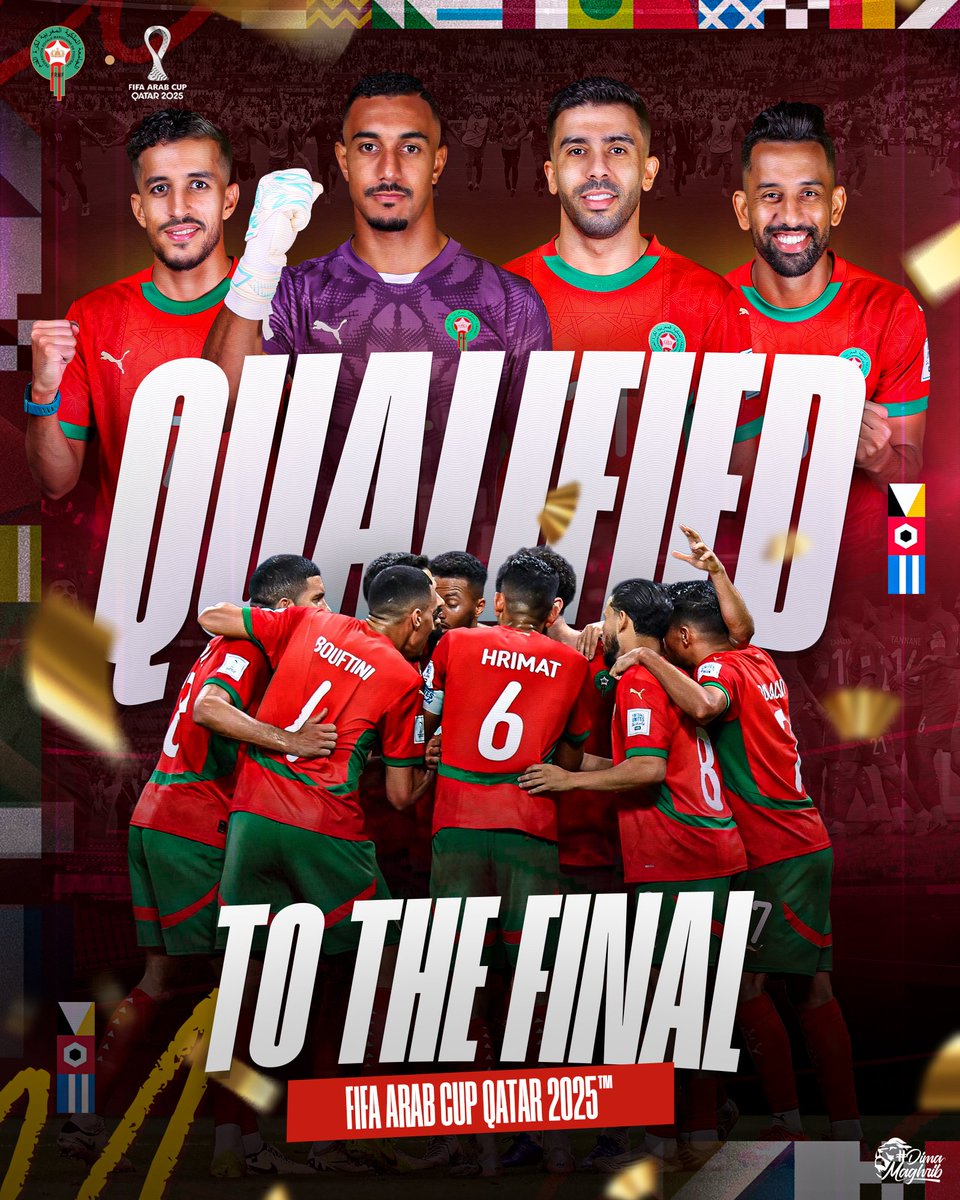 EnMaroc's tweet photo. إلــى نــهــائــي كـــــــأس الــــعــــرب 💪🏻🇲🇦

𝗧𝗼 𝘁𝗵𝗲 𝗙𝗶𝗻𝗮𝗹 𝗼𝗳 𝘁𝗵𝗲 𝗙𝗜𝗙𝗔 𝗔𝗿𝗮𝗯 𝗖𝘂𝗽 𝗤𝗮𝘁𝗮𝗿 𝟮𝟬𝟮𝟱™ 🤩🏆

#DimaMaghrib https://t.co/uVuJo9RO5u