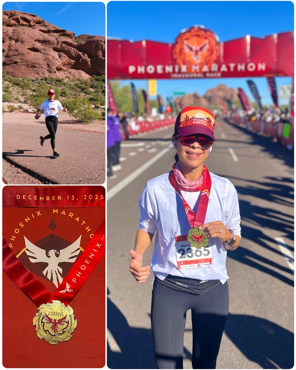 Happy Medal Monday! The Inaugural Phoenix Marathon🐦‍🔥was so much fun! 🙌🏼 My 22nd marathon ✅😊

#PHXMarathon #PhoenixMarathon #Phoenix #Arizona 🌵🏜️